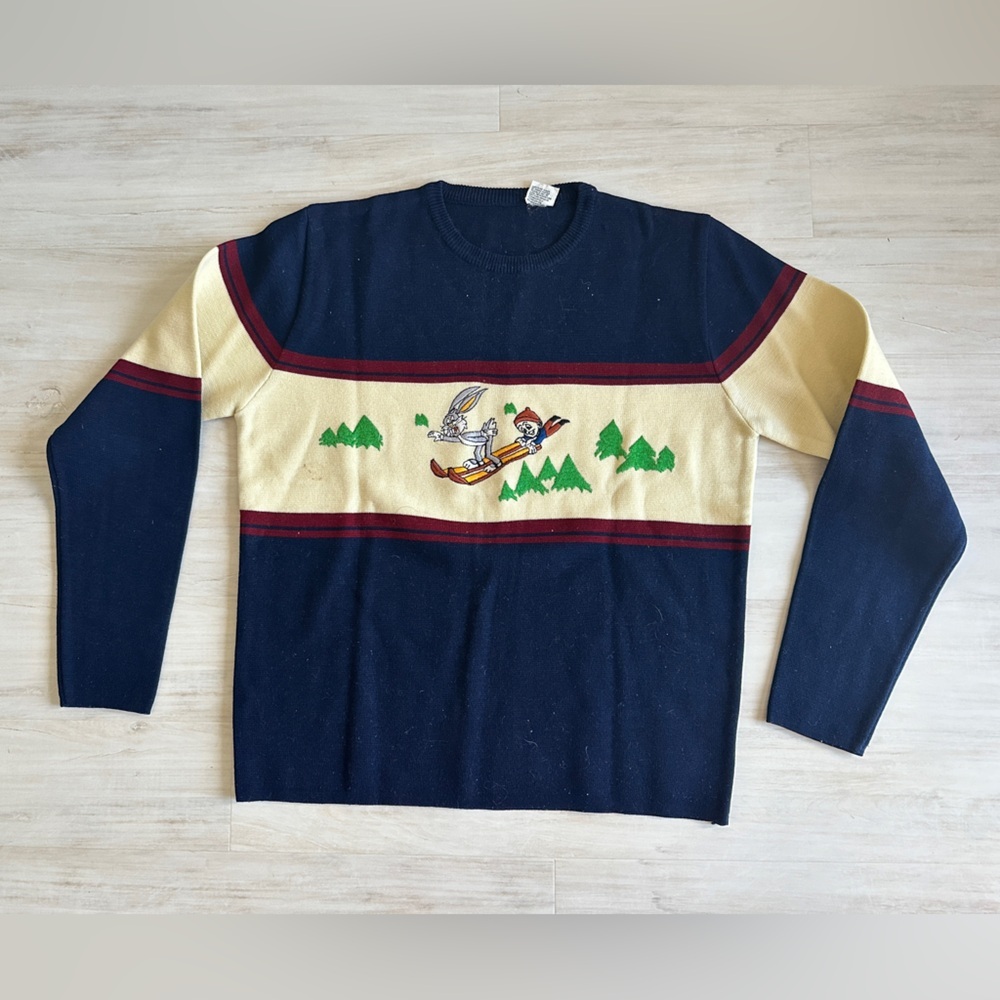 Vintage 1970’s Alfie California That’s All Folks Bugs Bunny Warner Bros Sweater